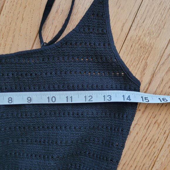 Mr. Buho Cotton Gauze Sundress Black Spaghetti Strap - Picture 7 of 10